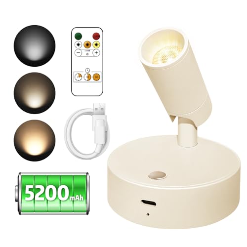 TAOMAND Foco LED para interiores | Batería de gran capacidad | Recargable por USB | Multicolor | Control remoto | Iluminación ascendente fácil de operar en interiores para murales, arte, plantas,