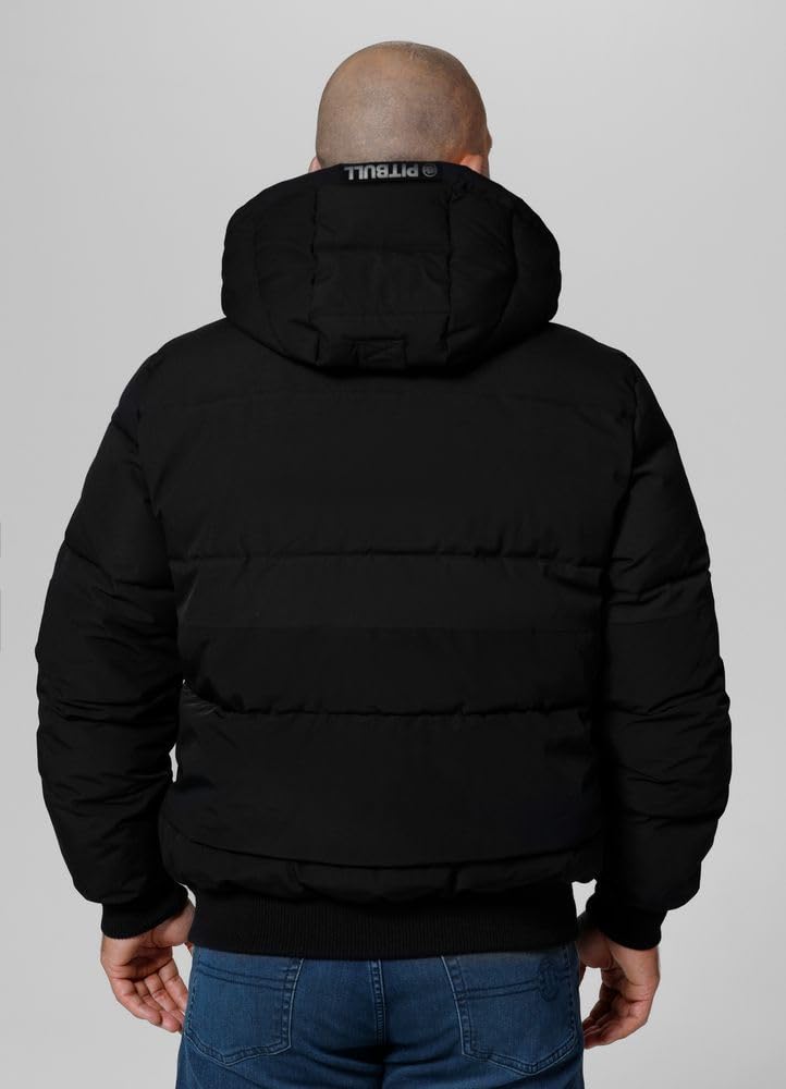 PITBULL Herren Stepp-Winterjacke mit abnehmbarer Kapuze Männliche Winter Jacke mit Kapuze Patton Rip-Stop Gewebe Winterjacke