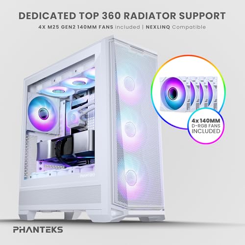 Image of PHANTEKS Eclipse G400A Tempered Glass ATX MID-Tower Computer CASE - White