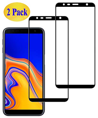 Eachy Compatible con Cristal Templado Samsung Galaxy J6 Plus/Samsung J4 Plus Vidrio Templado, [2 Unidades] Protector de Pantalla Samsung Galaxy J4 Plus/J6 Plus(SM-J415/SM-J610) 6.0 Pulgadas-Negro