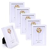 Winlor Small Picture Frames, Mini Size Baby Photo Frame, 2x3'', Set of 6, For Tabletop Home Decor, Polaroid Picture Frame with Soft Magnet, Cute Refrigerator Magnets, White