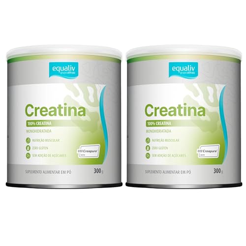 Kit 2 Creatina 100% Pura Monohidratada SELO Creapure 300g Equaliv