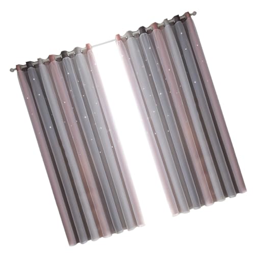 Toyvian 2 Pièces Rideaux de Fenêtre Double Couche Occultants pour Chambre et Salon, Protection la Lumière et Isolation Thermique, Style Romantique et...
