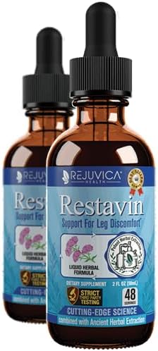 Restavin - Advanced Leg Support Supplement - Liquid Delivery for Better Absorption - Vitamin C, Iron, Valerian, Turmeric, Magnesium & More!