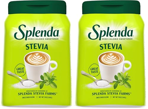 Image of SPLENDA Stevia Zero Calorie Sweetener,Plant Based Sugar Substitute Granulated Powder,19 oz Jar,(Pack of 2)