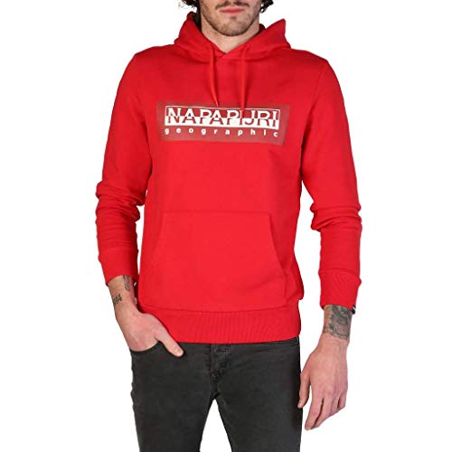 NAPAPIJRI Maglia Felpa con Cappuccio Uomo Rosso N0YIEBRA4