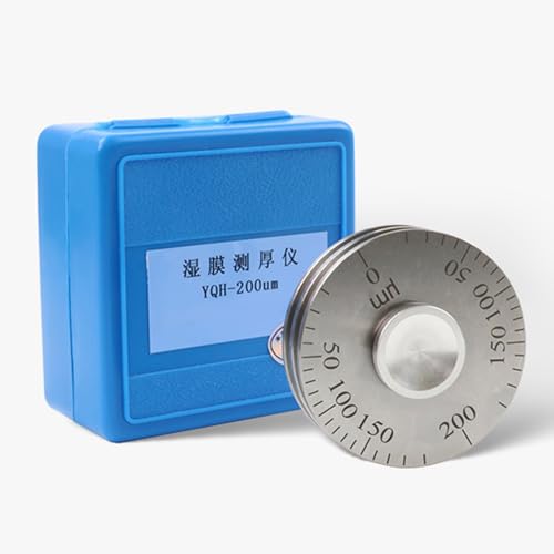 Calibrador de espesor de película húmeda con rueda rodante, rangos 0-100μm, 0-150μm, 0-200μm, 0-500μm, para espesor de pinturas y recubrimientos miniatura 7