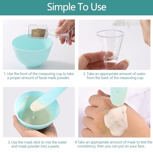 Tecbeauty Face Mask Mixing Bowl Set, 10 Pcs Diy Facemask Mixing Tool Kit With Silicone Facial Mask Bowl Brushes Stick Spatula Measuring Cup  thumb #5