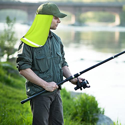 6 Pieces Cooling Skull Cap Elastic Sun Shade Hat Elastic Neck Shade Head And Neck Cover Skull Cap Liner For Women (Fluorescent Yellow) #TOP4