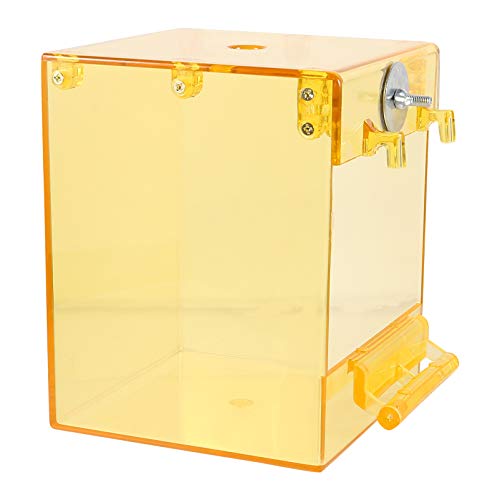 GRIRIW Parrot Shower Box Transparent Bird Bath Basin for Cage Hanging Bathtub Accessory for Cockatiels and Parakeets for Water Bathing Relief and