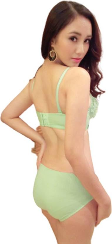 Image of SGC SWEDEN Women Net lace Lingerie Set||Lightly Padded Wired Bra & Panty Set||Bridel Set for Women & Girls