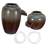 Magnifique en céramique : pot en céramique exquisément conçu ajoute une touche d'élégance de jardin classique, devenant un point focal dans votre décoration extérieure, cascade d'arrière-cour, fontaine d'intérieur en céramique