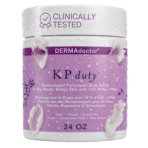 Image of DERMAdoctor KP Bump Eraser Body Scrub with 10% AHAs + PHAs for Keratosis Pilaris, Dry, Rough, and Bumpy Skin, Dermatologist Formulated Exfoliating Body Scrub with Glycolic and Lactic acids - 24 oz