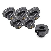 Plastic Screw On Type Knurled Clamping Nuts Knob Handle M8 Threaded 7pcs Black