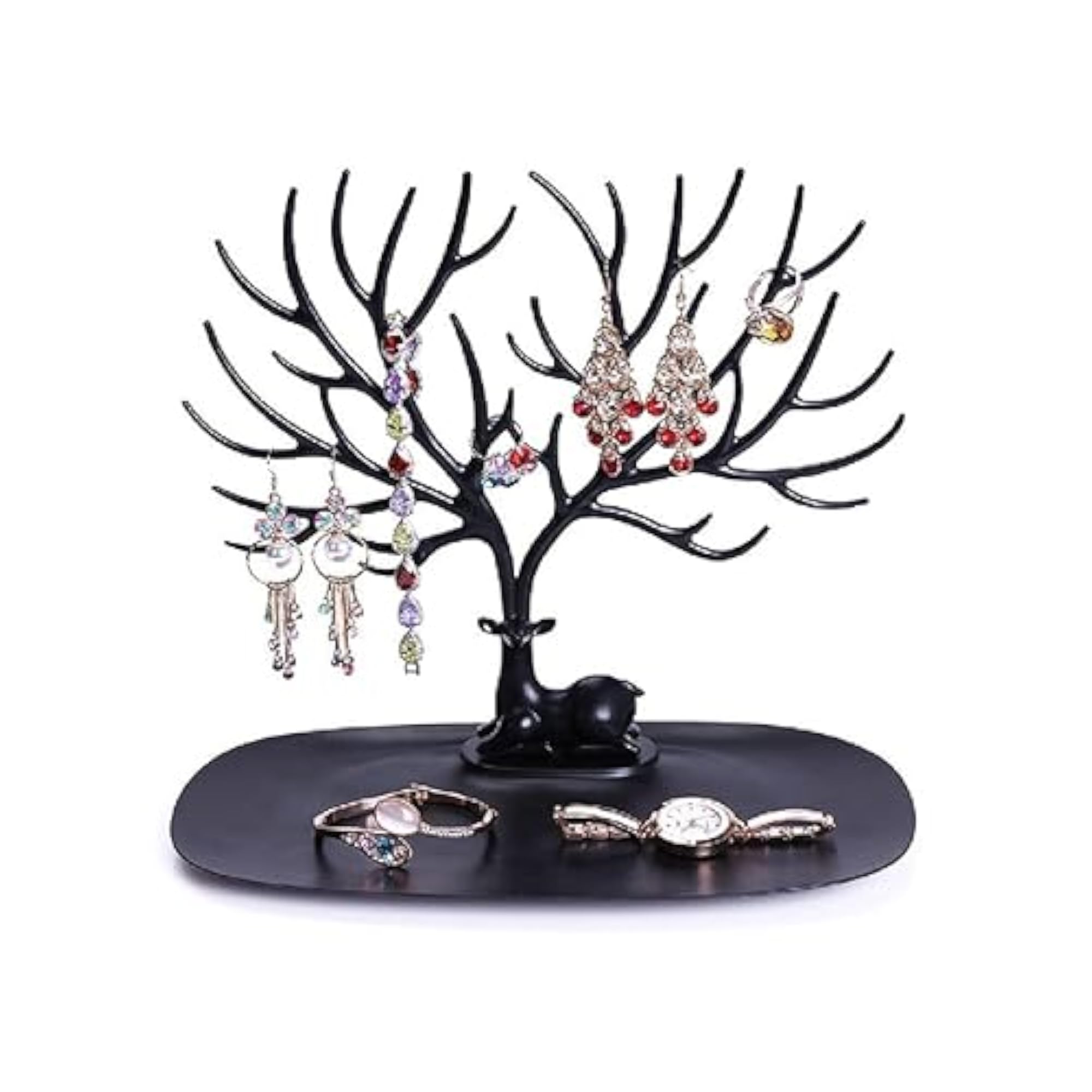 Deer Antler Tree Shaped Plastic Jewelry Case