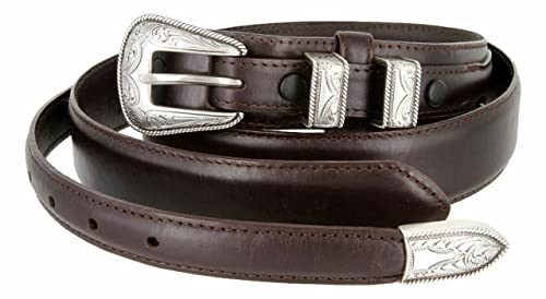 Image of Belts.com Western Buckle Belt Oil Tanned Genuine Leather Ranger Belt 1-3 /8 inch(35mm) Taper to 3 /4 inch(19mm) Wide-Multiple choices
