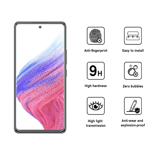 WFTE [2-Pack Samsung Galaxy A52/Galaxy A51 Screen Protector,Anti-Scratch,High Transparency,Anti-fingerprint,Bubble-Free,Dust-Free Tempered Glass Screen Protector