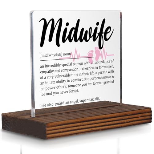 Placa de mesa de presente de agradecimento da parteira para enfermeira de apoio ao parto, placa de agradecimento para parteiras, decoração de escritório para heróis da saúde feminina, presente de