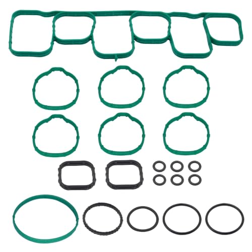 Image of Engine Intake Manifold Gasket Set Fit for Ford Lincoln Vehicle | for Edge Explorer F-150 Flex Taurus Transit-150 250 350 for MKS MKT MKZ MKX 2011-2020 Replace MS97118-1 MS971181