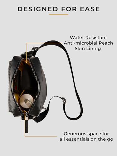 Image of EUME Packsy Sling Bag for Men & Women | Vegan Leather Crossbody Travel Bag | Magnetic Easy Access Pockets | Lightweight 3L Daily Use Bag