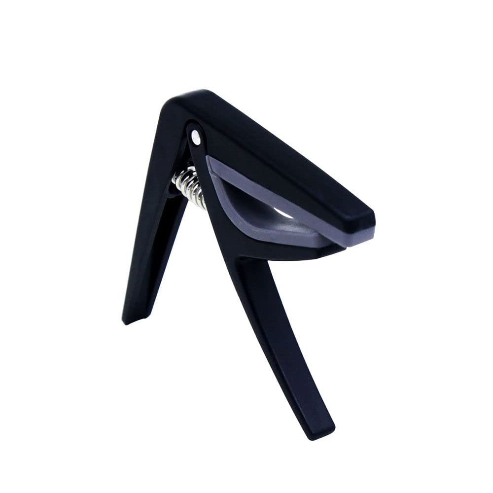 BATLAM Capotasto Professionale, Morsetto a Cambio rapido, capotasto per Chitarra Hawaii a 4 Corde, Accessori per Parti di Chitarra Capo in ABS, Nero (Nero)