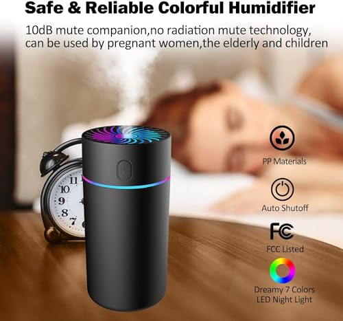 Marspeeder Humidifiers For Bedroom Portable Mini Humidifier With 7-Color Lights thumb #2