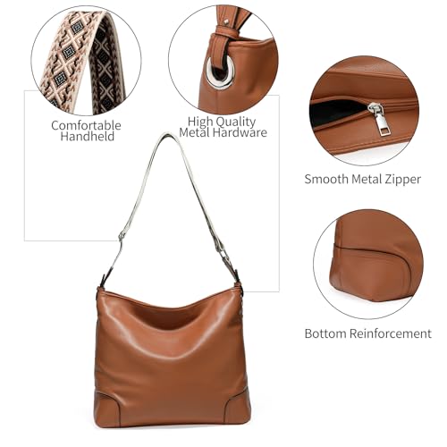 Bolso cruzado para mujer SENDEFN, bolso de mano de cuero sintético PU, bolso hobo con correa para el hombro miniatura 4