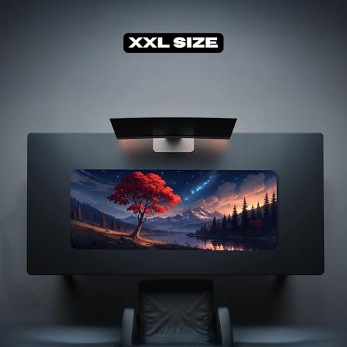 Image of Mount Fuji Premium Desk Mat | Anti-Skid | Anti-Slip | 80 x 30 cm | Laptop Mat for Work from Home /Office /Gaming- Extended Mouse pad and Keyboard Desk mat