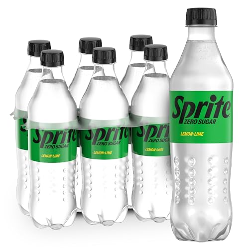 Image of Sprite Zero Sugar Lemon-Lime Caffeine Free Soda Soft Drink Bottles, 16.9 fl oz, 6 Pack