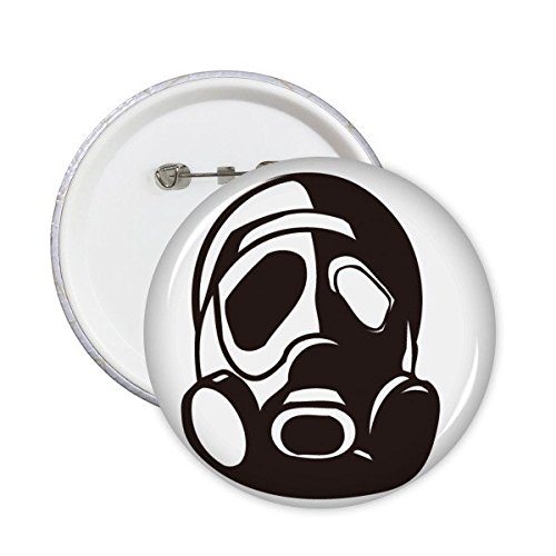 Masque à gaz bouton pins badge DIYthinker vêtements décoration ronde motif 5Pcs S