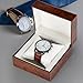BAOPEND Wooden Single Watch Gift Box with Pillow, Wood Wristwatch Wrist Watch Case Storage Box for Christmas, Birthdays, Anniversary (Wood Color A)