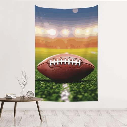 Tapisserie murale ballon de football américain sans trou ni dégât sur le mur