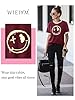 WIEIYM Women's T-Shirts Crew Neck Short Sleeve Ladies T Shirts Casual Summer Tops Smile Face Printed Tee Shirts Blouse S-XXL Red #2