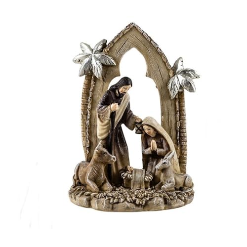 Inmaculada Romero IR Misterio Nacimiento 1 Pieza 13 cm. Sagrada Familia Virgen María San José Niño Jesús Palmeras Imagen