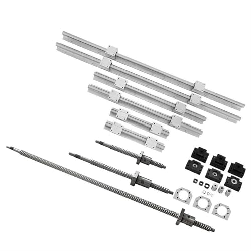 Metal Ball Screw nut end Processing SBR20 Linear Guide Rail 6set SBR20 300mm 800mm 1200mm Ball Screw Set SFU1605 300/800/1200mm+BK/BF12