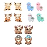 LdawyDE 12 Stück Maschenstopper, Stricknadel Stopper von Tierformen, Silikon Nadelstopper für Stricknadeln, Schutzkappe für Knitting Needles, Strickzubehör zum Schutz von Stricknadeln