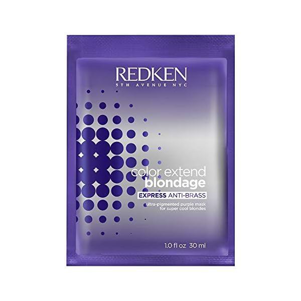 Redken Color Extend Blondage Express Anti-Brass Hair Mask | For Blonde & Highlighted Hair | Hair Toner | Ultra-Pigmented Purple Hair Mask For Blonde Hair