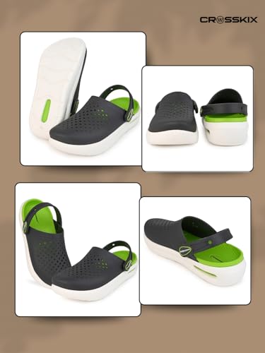 Image of Crosskix AeroComfort 2.0 Men's Lightweight Sport Clogs - Breathable EVA Slip-On Water Shoes with Arch Support and Adjustable Heel Strap