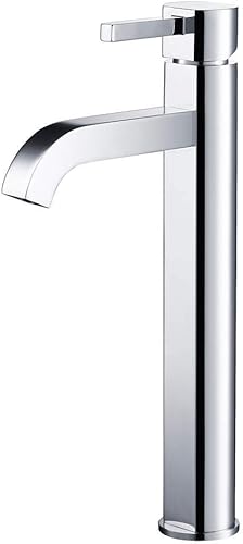 Kraus Ramus Grifo de Fregadero de Una Sola Manija para Baño en Níquel Satinado, FVS-1007SN