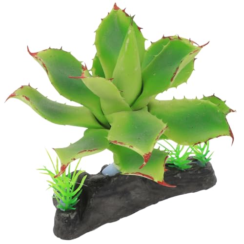SEWOART Fake Green Plant Terrarium Decor for Reptiles Lifelike Aquarium Decoration Non Fading Plant for Fish Tanks Reptile Habitat Ornament Stylish and Practical Design