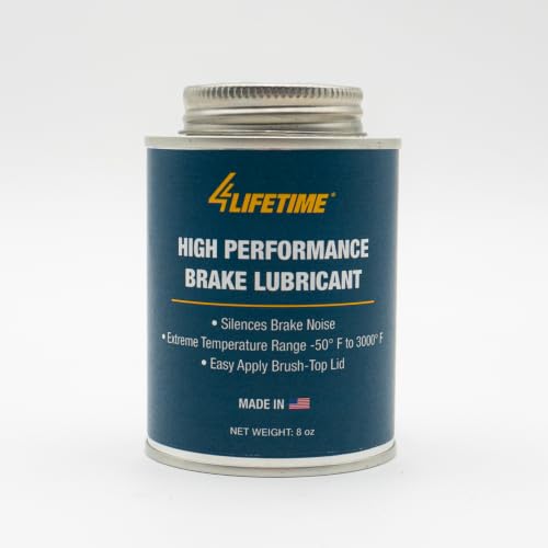 High Temp Ceramic Brake Lubricant - Superior Heat Resistance, Prevents Seizing, Stops Squeaking - Easy Application 8oz Brush Top Can