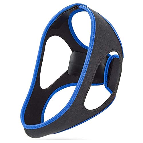 Anti Snore Chin Strap for Sleep Mask - Anti Snore Snoring Chin Strap Devices for Men Women Kids, Supplies Chin Straps, Anti Snoring Snore Chin Strap Large, Anti My Snoring Snore Solution (Blue)