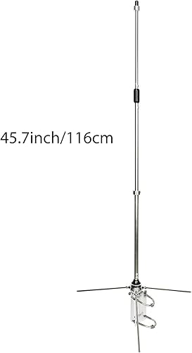 Miniatura 5 de Retevis MA01 Antena de base omnidireccional UHF de alta ganancia 100 W antena de radio con conector hembra SL16 para transmisores móviles de radio