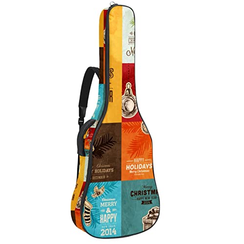 Sac à dos guitare classique étanche motif serpent housse acoustique 42.9 pouces