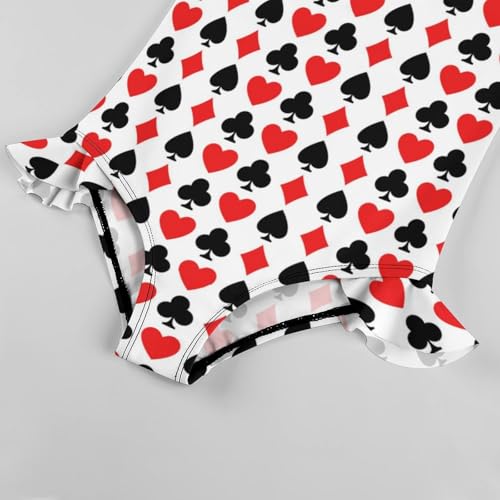 Image of Girls One Piece Swimsuit Polka Dots Ruffles Swimwear Bathing Suits 3-12 Years