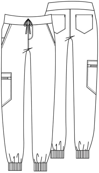 Kitmaz Medical Scrub Pants for Women-Mid Rise Jogger Pants with Yoga Waistband, 4-Way Stretch, Anti-Wrinkle & 5 Pockets - Image 6