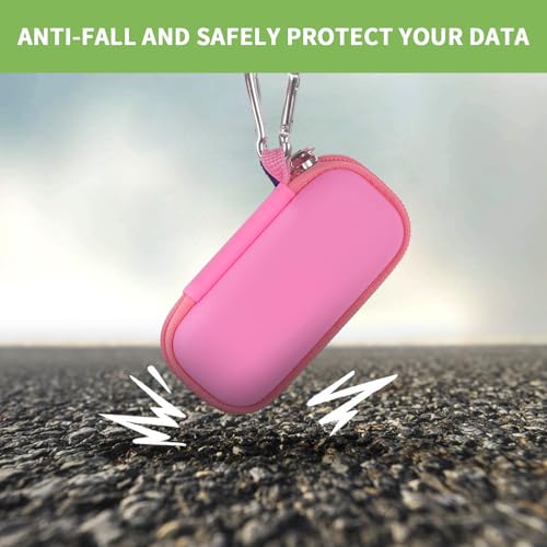 Image of USB Flash Drive Case, SD Card /Thumb Drive /Memory Cards Holder, Bag Only | SDXC /SDHC Storage, Electronic Accessories Organizer for SanDisk / for Samsung, for Students /IT /Office /School /Travel, Pink