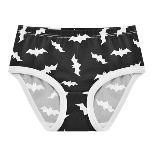 Little Girl Underwear Toddler Panties Kids Undies Halloween Bats Soft Cotton Briefs 2T-8Y