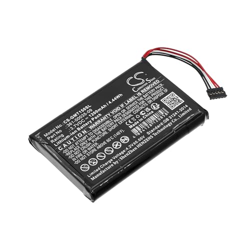 TECHTEK Batería 1200mAh Compatible con [Garmin] T 5 Mini, T5 Mini GPS Tracking Collar, TT 15 TT15 GPS Tracking, TT15 Training Collar sustituye 010-11828-40, 351-00035-09, 361-00035-09