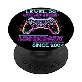 Photo Gallery 20th birthday level 20 years unlocked since 2004 gamer popsockets popgrip intercambiabile Photo Gallery 20th birthday level 20 years unlocked since 2004 gamer popsockets popgrip intercambiabile